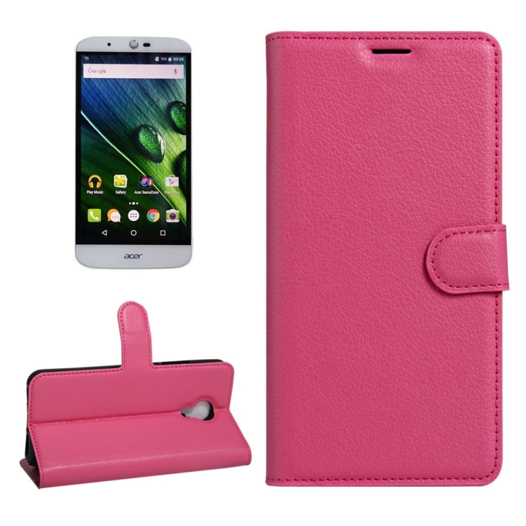 For Acer Liquid Z6 Plus Litchi Texture Horizontal Flip PU Leather Case with Holder & Card Slots & Wallet