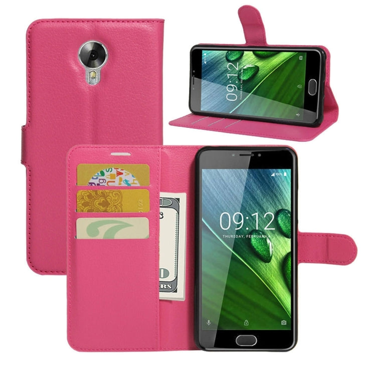 For Acer Liquid Z6 Plus Litchi Texture Horizontal Flip PU Leather Case with Holder & Card Slots & Wallet