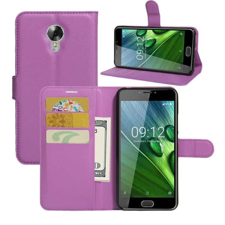 For Acer Liquid Z6 Plus Litchi Texture Horizontal Flip PU Leather Case with Holder & Card Slots & Wallet