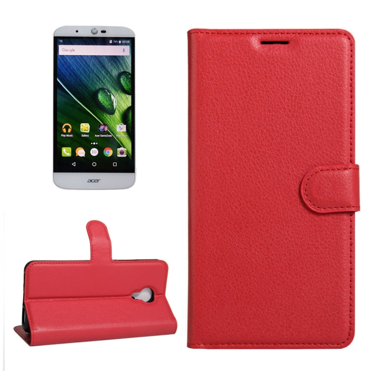For Acer Liquid Z6 Plus Litchi Texture Horizontal Flip PU Leather Case with Holder & Card Slots & Wallet
