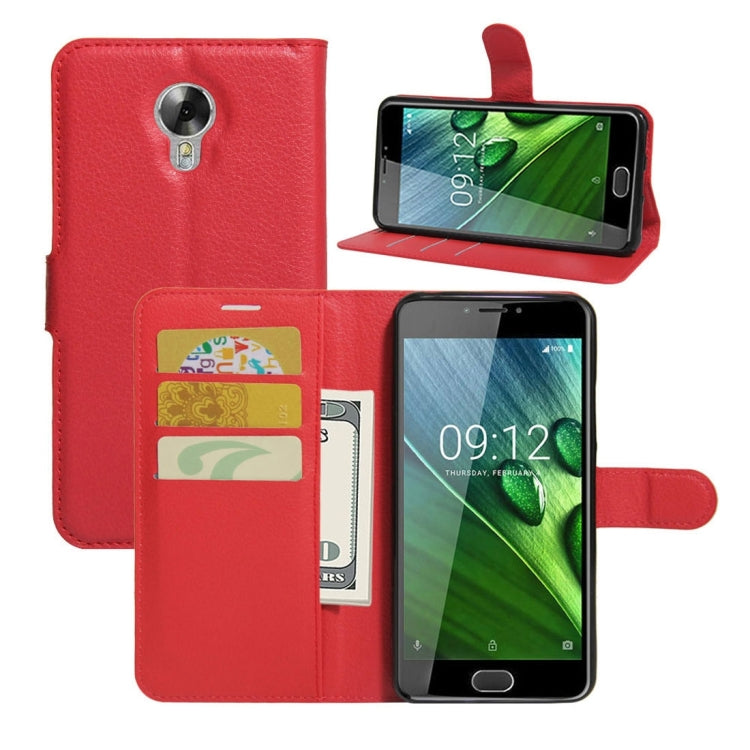 For Acer Liquid Z6 Plus Litchi Texture Horizontal Flip PU Leather Case with Holder & Card Slots & Wallet