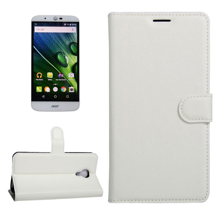 For Acer Liquid Z6 Plus Litchi Texture Horizontal Flip PU Leather Case with Holder & Card Slots & Wallet