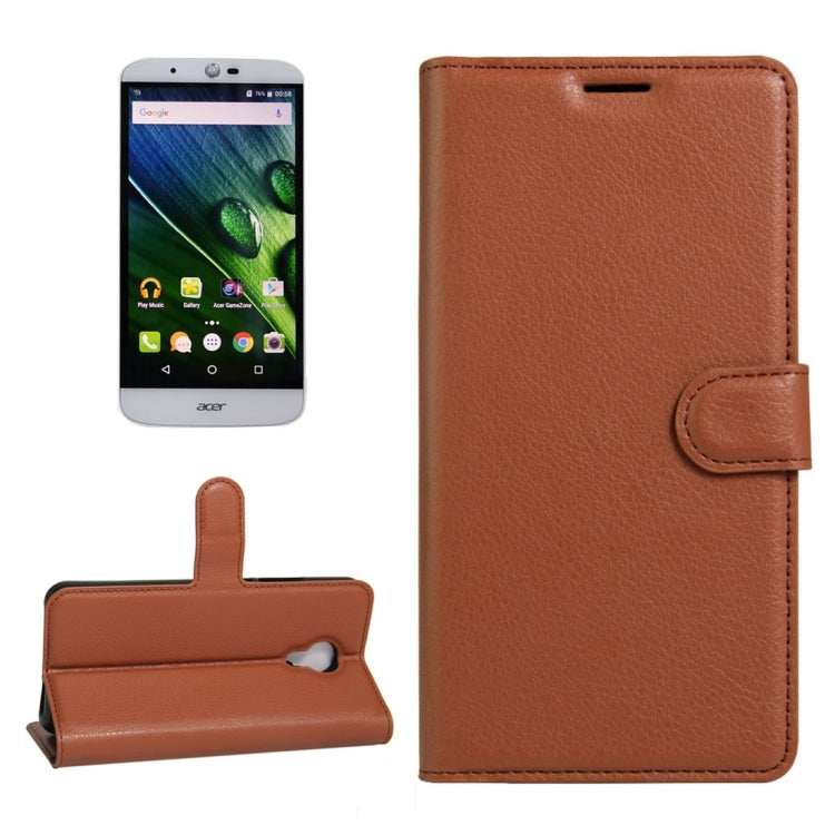 For Acer Liquid Z6 Plus Litchi Texture Horizontal Flip PU Leather Case with Holder & Card Slots & Wallet