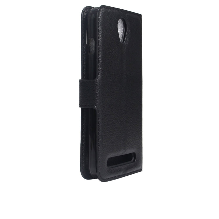 For Acer Liquid Z6 Litchi Texture Horizontal Flip PU Leather Case with Holder & Card Slots & Wallet