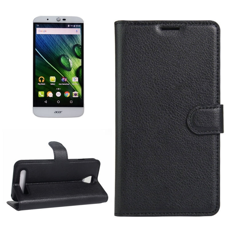 For Acer Liquid Z6 Litchi Texture Horizontal Flip PU Leather Case with Holder & Card Slots & Wallet