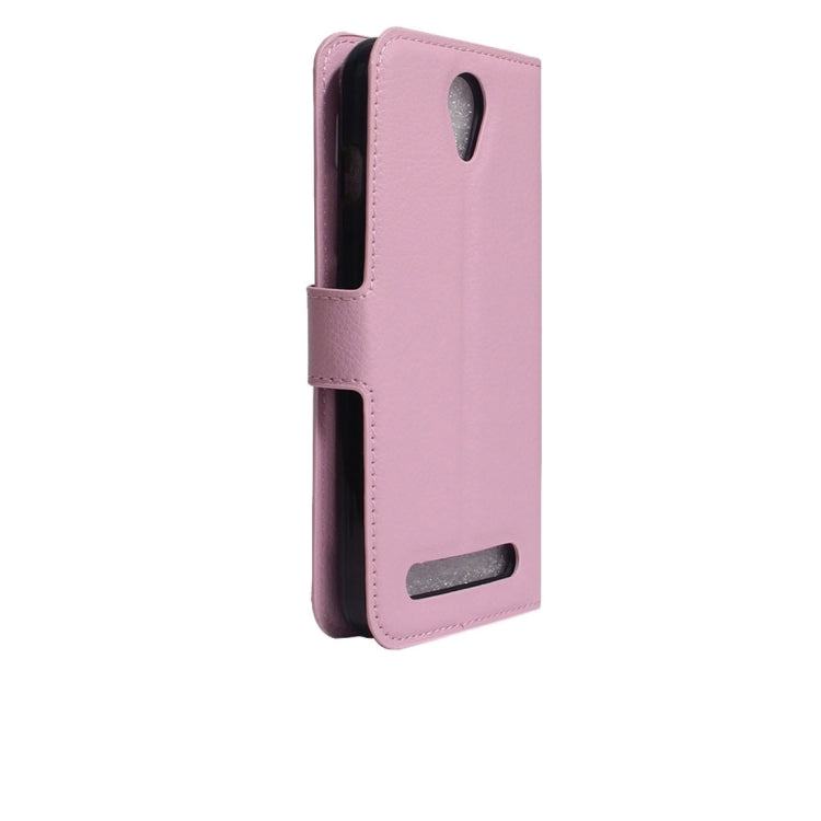 For Acer Liquid Z6 Litchi Texture Horizontal Flip PU Leather Case with Holder & Card Slots & Wallet
