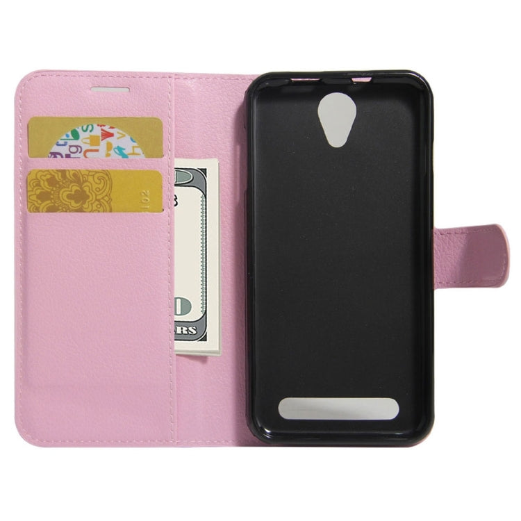 For Acer Liquid Z6 Litchi Texture Horizontal Flip PU Leather Case with Holder & Card Slots & Wallet