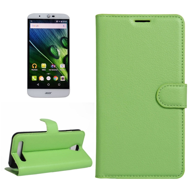 For Acer Liquid Z6 Litchi Texture Horizontal Flip PU Leather Case with Holder & Card Slots & Wallet
