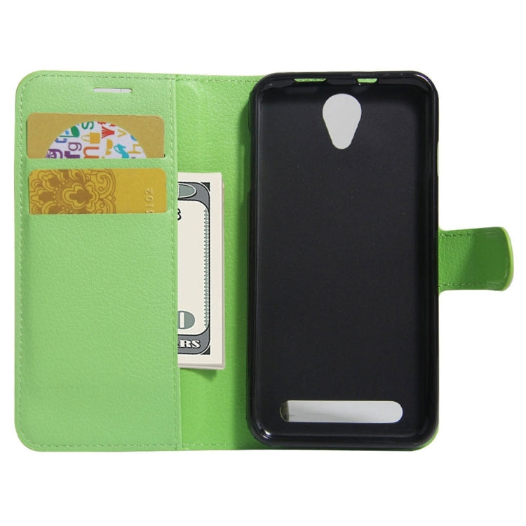 For Acer Liquid Z6 Litchi Texture Horizontal Flip PU Leather Case with Holder & Card Slots & Wallet
