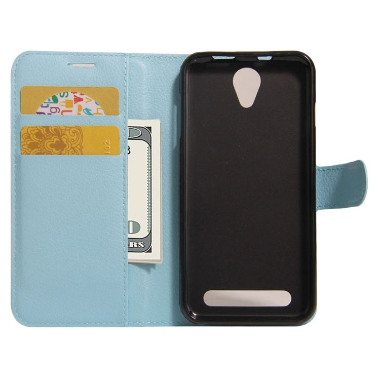 For Acer Liquid Z6 Litchi Texture Horizontal Flip PU Leather Case with Holder & Card Slots & Wallet