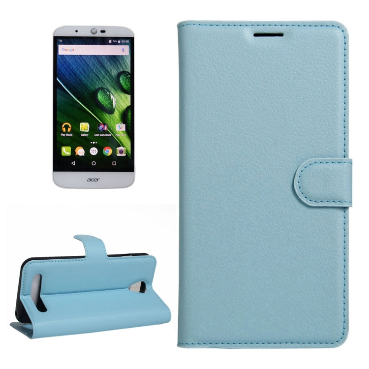For Acer Liquid Z6 Litchi Texture Horizontal Flip PU Leather Case with Holder & Card Slots & Wallet
