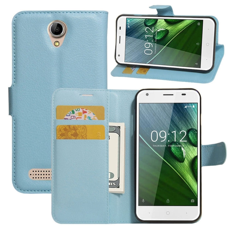For Acer Liquid Z6 Litchi Texture Horizontal Flip PU Leather Case with Holder & Card Slots & Wallet