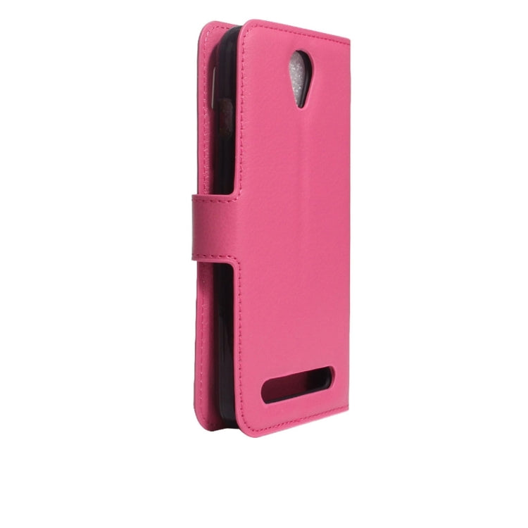 For Acer Liquid Z6 Litchi Texture Horizontal Flip PU Leather Case with Holder & Card Slots & Wallet