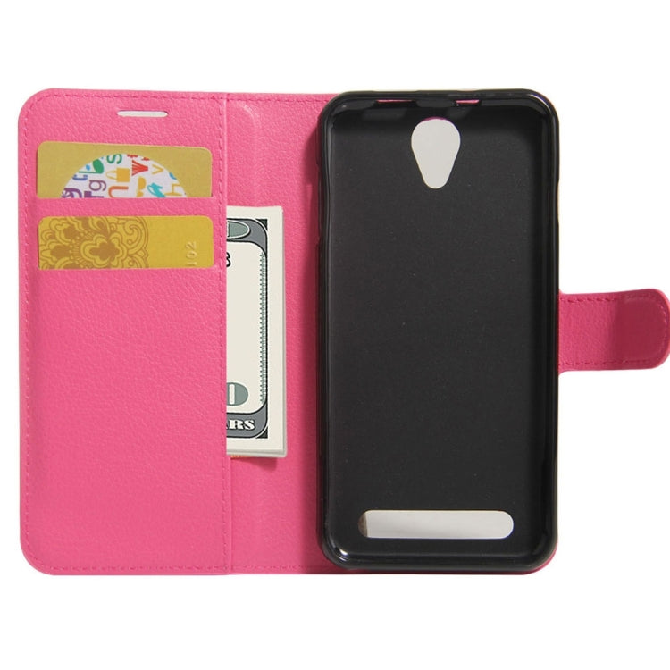 For Acer Liquid Z6 Litchi Texture Horizontal Flip PU Leather Case with Holder & Card Slots & Wallet