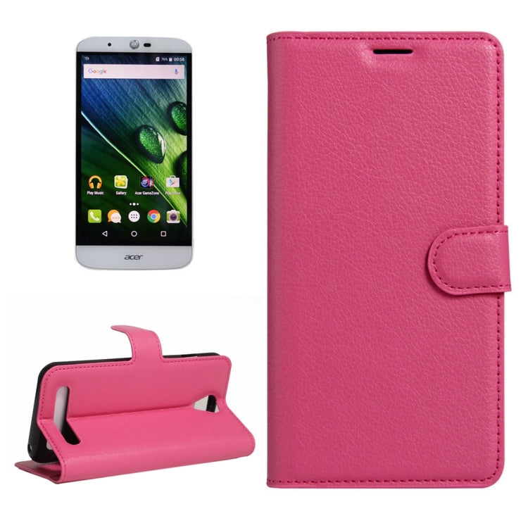 For Acer Liquid Z6 Litchi Texture Horizontal Flip PU Leather Case with Holder & Card Slots & Wallet