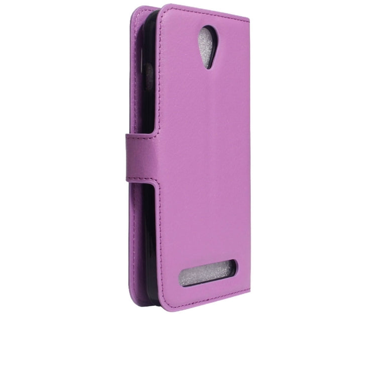 For Acer Liquid Z6 Litchi Texture Horizontal Flip PU Leather Case with Holder & Card Slots & Wallet