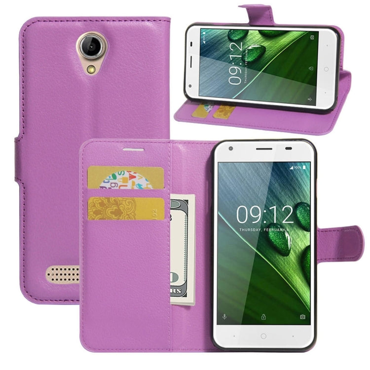 For Acer Liquid Z6 Litchi Texture Horizontal Flip PU Leather Case with Holder & Card Slots & Wallet