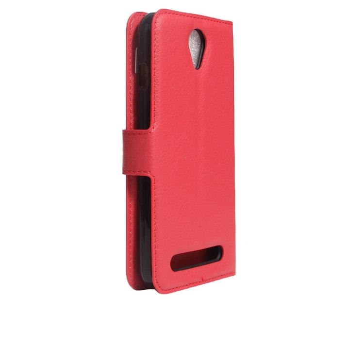 For Acer Liquid Z6 Litchi Texture Horizontal Flip PU Leather Case with Holder & Card Slots & Wallet