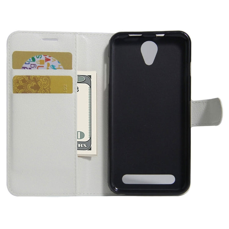 For Acer Liquid Z6 Litchi Texture Horizontal Flip PU Leather Case with Holder & Card Slots & Wallet