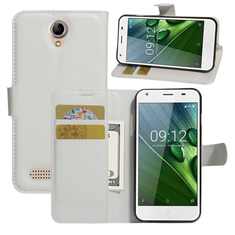 For Acer Liquid Z6 Litchi Texture Horizontal Flip PU Leather Case with Holder & Card Slots & Wallet
