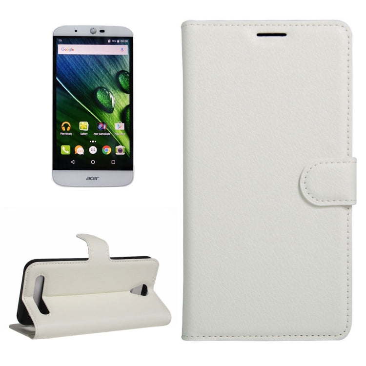 For Acer Liquid Z6 Litchi Texture Horizontal Flip PU Leather Case with Holder & Card Slots & Wallet