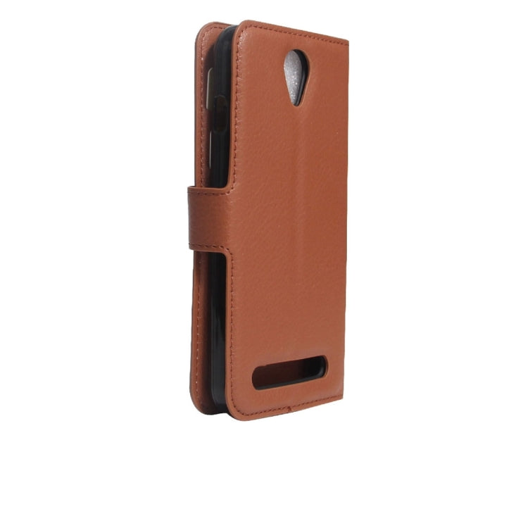 For Acer Liquid Z6 Litchi Texture Horizontal Flip PU Leather Case with Holder & Card Slots & Wallet