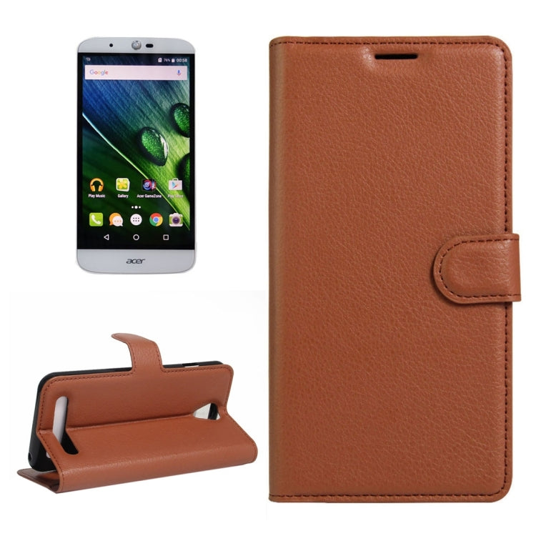 For Acer Liquid Z6 Litchi Texture Horizontal Flip PU Leather Case with Holder & Card Slots & Wallet