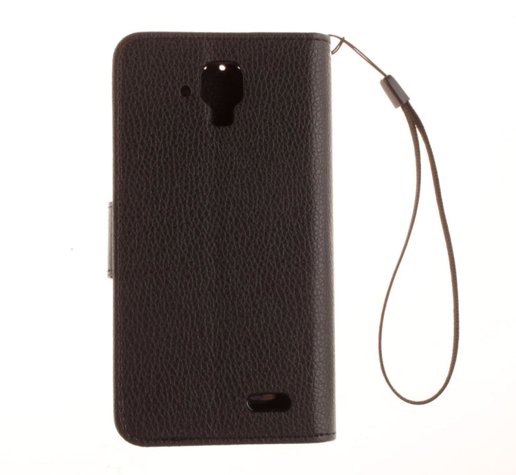 For Lenovo A536 Litchi Texture Horizontal Flip PU Leather Case with Holder & Card Slots & Wallet & Photo Frame & Lanyard