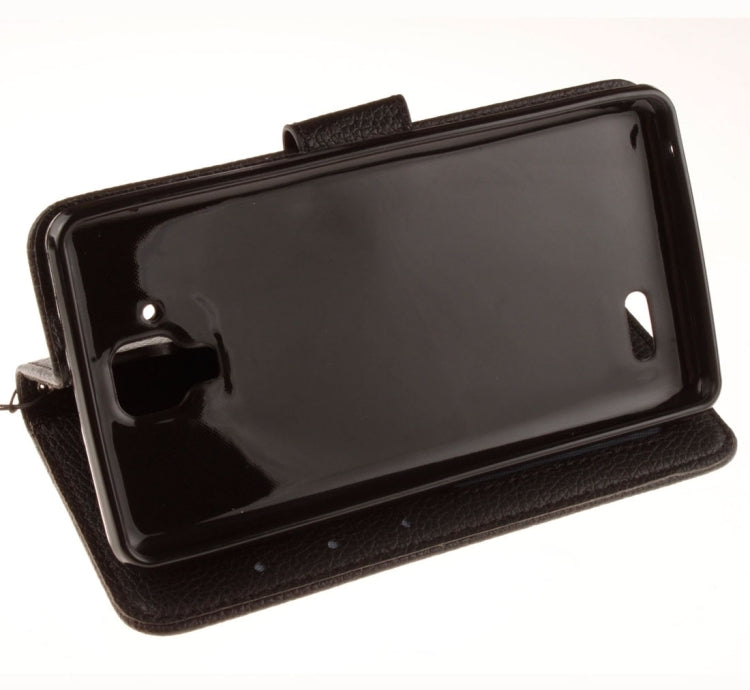 For Lenovo A536 Litchi Texture Horizontal Flip PU Leather Case with Holder & Card Slots & Wallet & Photo Frame & Lanyard