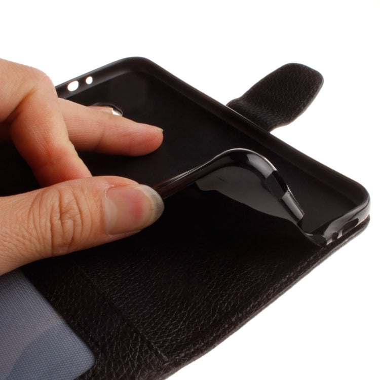 For Lenovo A536 Litchi Texture Horizontal Flip PU Leather Case with Holder & Card Slots & Wallet & Photo Frame & Lanyard