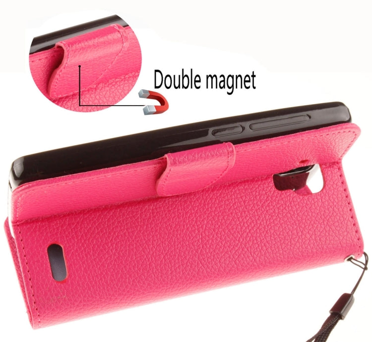 For Lenovo A536 Litchi Texture Horizontal Flip PU Leather Case with Holder & Card Slots & Wallet & Photo Frame & Lanyard