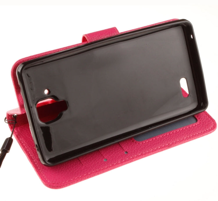 For Lenovo A536 Litchi Texture Horizontal Flip PU Leather Case with Holder & Card Slots & Wallet & Photo Frame & Lanyard