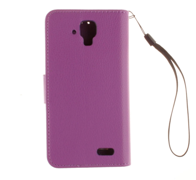 For Lenovo A536 Litchi Texture Horizontal Flip PU Leather Case with Holder & Card Slots & Wallet & Photo Frame & Lanyard