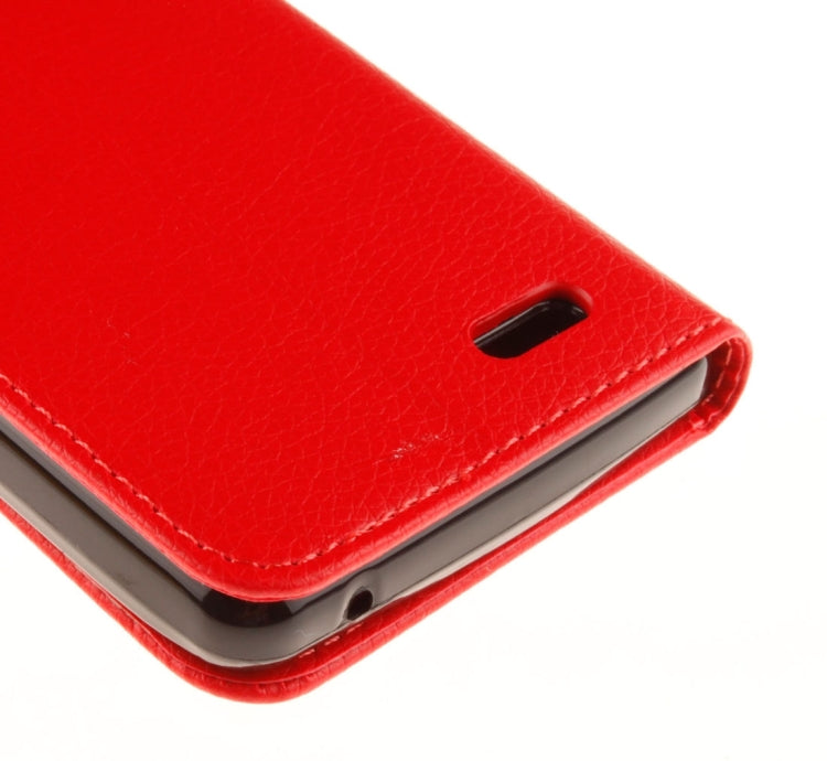 For Lenovo A536 Litchi Texture Horizontal Flip PU Leather Case with Holder & Card Slots & Wallet & Photo Frame & Lanyard