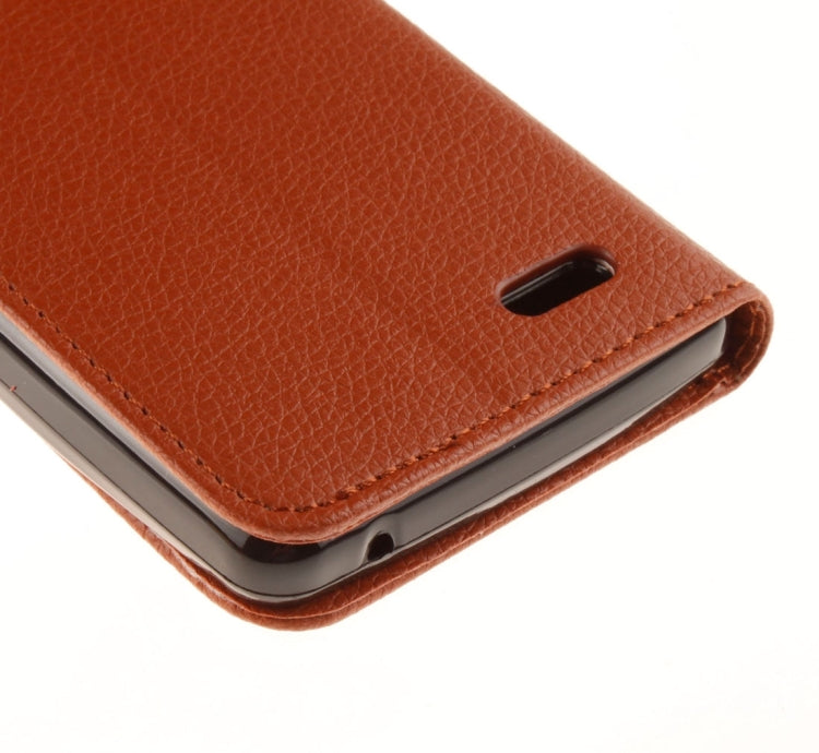 For Lenovo A536 Litchi Texture Horizontal Flip PU Leather Case with Holder & Card Slots & Wallet & Photo Frame & Lanyard