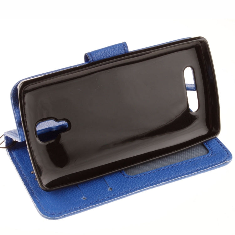 For Lenovo A1000 Litchi Texture Horizontal Flip PU Leather Case with Holder & Card Slots & Wallet & Photo Frame & Lanyard