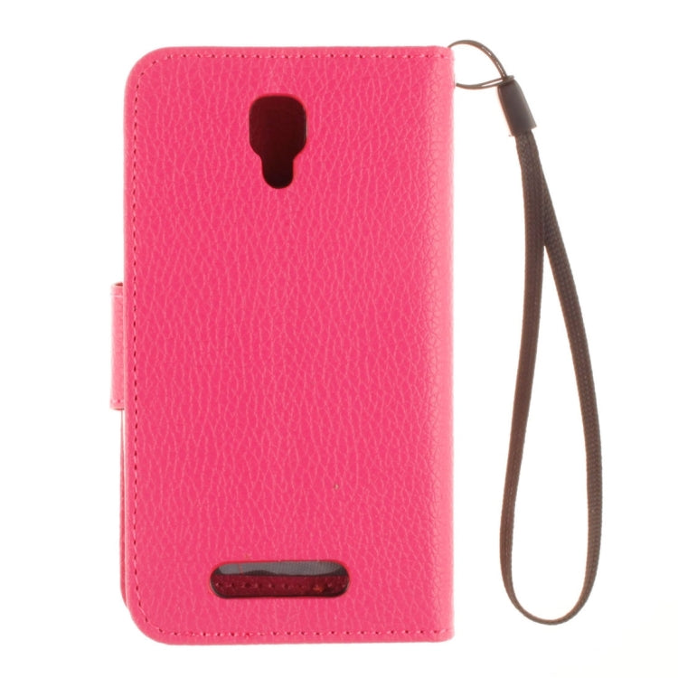For Lenovo A1000 Litchi Texture Horizontal Flip PU Leather Case with Holder & Card Slots & Wallet & Photo Frame & Lanyard