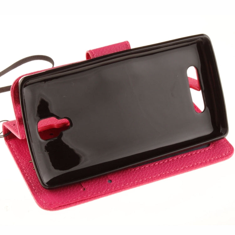 For Lenovo A1000 Litchi Texture Horizontal Flip PU Leather Case with Holder & Card Slots & Wallet & Photo Frame & Lanyard