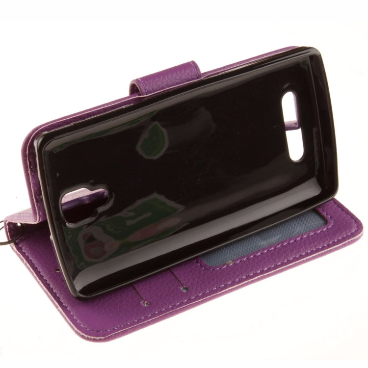 For Lenovo A1000 Litchi Texture Horizontal Flip PU Leather Case with Holder & Card Slots & Wallet & Photo Frame & Lanyard