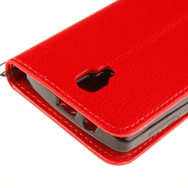 For Lenovo A1000 Litchi Texture Horizontal Flip PU Leather Case with Holder & Card Slots & Wallet & Photo Frame & Lanyard