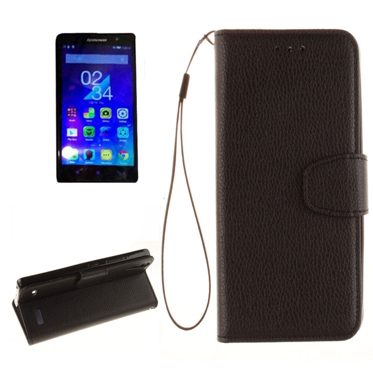 For Lenovo A6000 & K3 Litchi Texture Horizontal Flip PU Leather Case with Holder & Card Slots & Wallet & Photo Frame & Lanyard