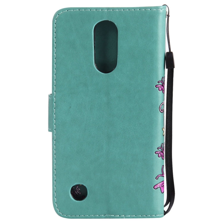 For LG K8 (2017) Painted Butterfly Pattern Horizontal Flip Leather Case with Holder & Card Slots & Wallet & Lanyard