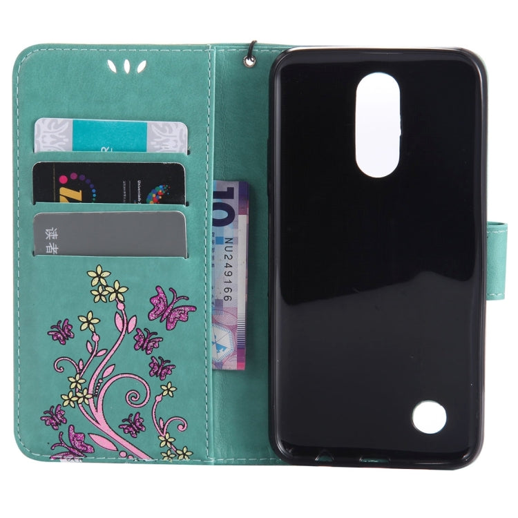 For LG K8 (2017) Painted Butterfly Pattern Horizontal Flip Leather Case with Holder & Card Slots & Wallet & Lanyard