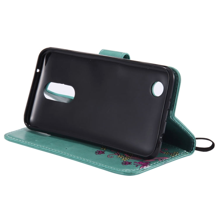 For LG K8 (2017) Painted Butterfly Pattern Horizontal Flip Leather Case with Holder & Card Slots & Wallet & Lanyard