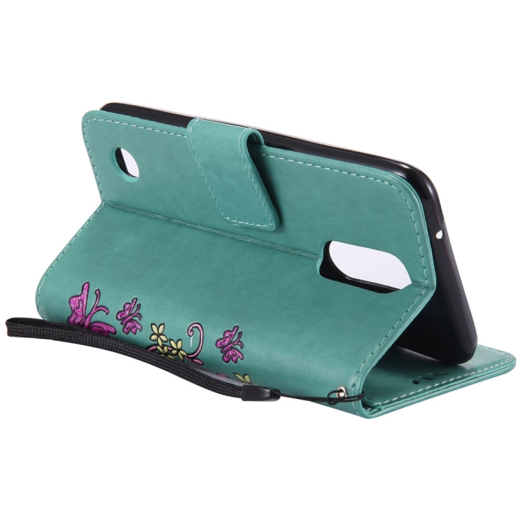 For LG K8 (2017) Painted Butterfly Pattern Horizontal Flip Leather Case with Holder & Card Slots & Wallet & Lanyard