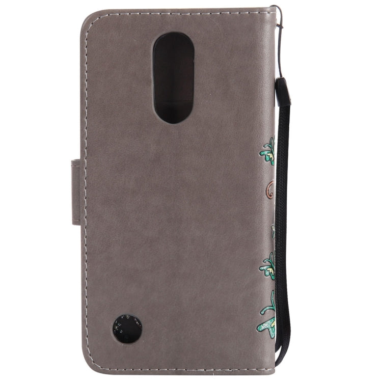 For LG K8 (2017) Painted Butterfly Pattern Horizontal Flip Leather Case with Holder & Card Slots & Wallet & Lanyard