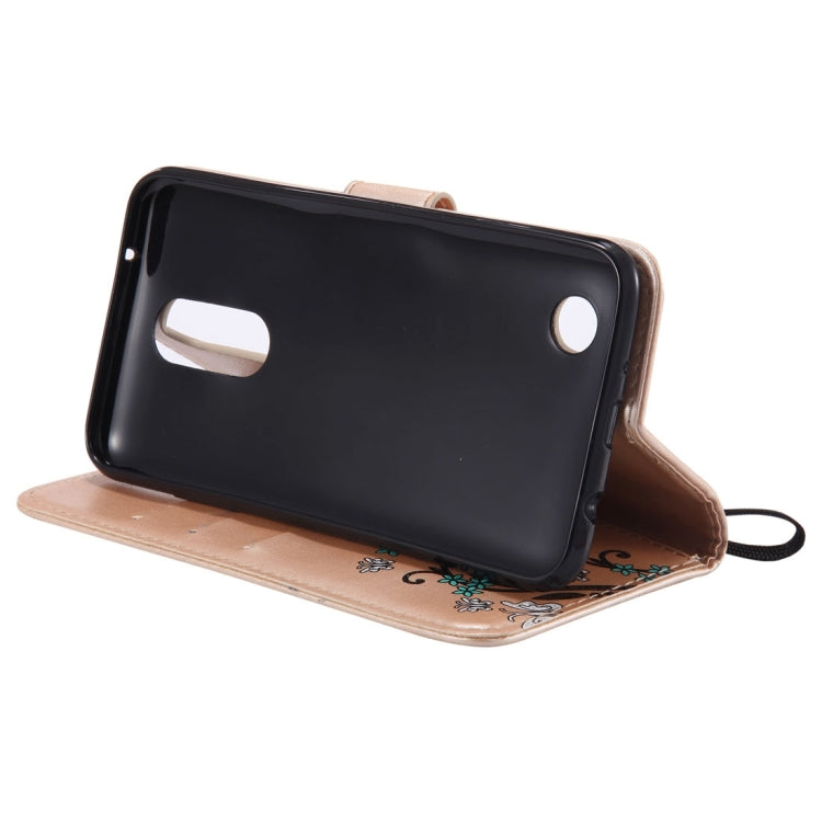 For LG K8 (2017) Painted Butterfly Pattern Horizontal Flip Leather Case with Holder & Card Slots & Wallet & Lanyard