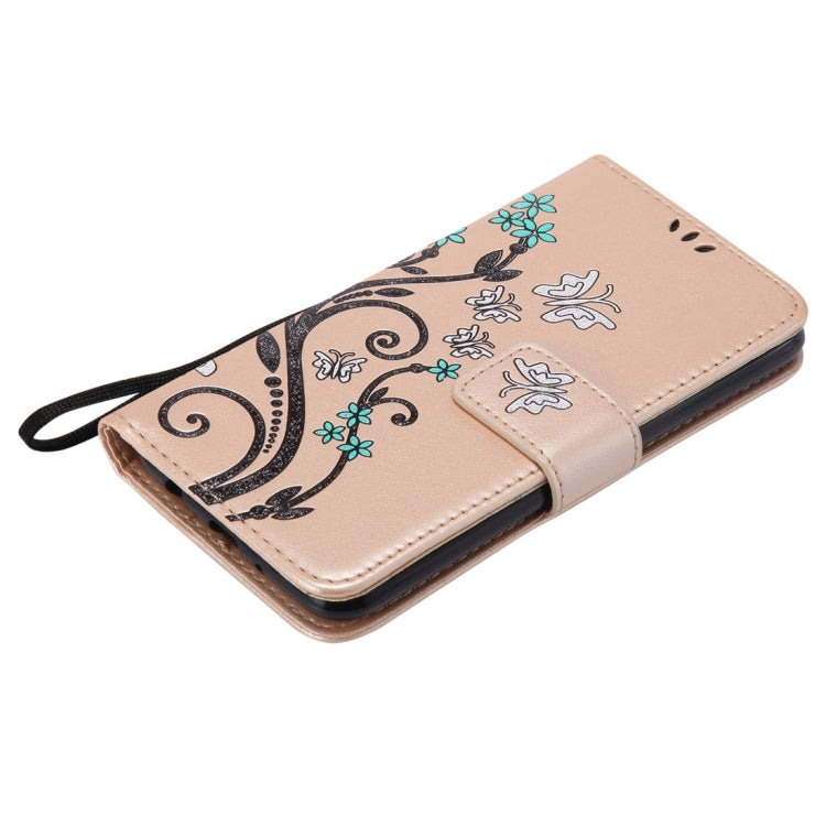 For LG K8 (2017) Painted Butterfly Pattern Horizontal Flip Leather Case with Holder & Card Slots & Wallet & Lanyard