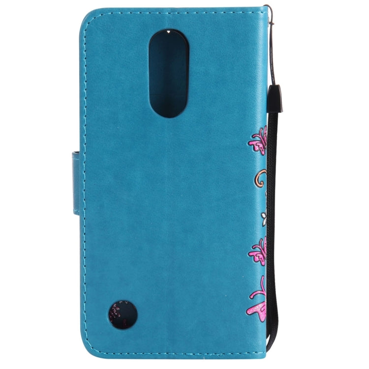 For LG K8 (2017) Painted Butterfly Pattern Horizontal Flip Leather Case with Holder & Card Slots & Wallet & Lanyard