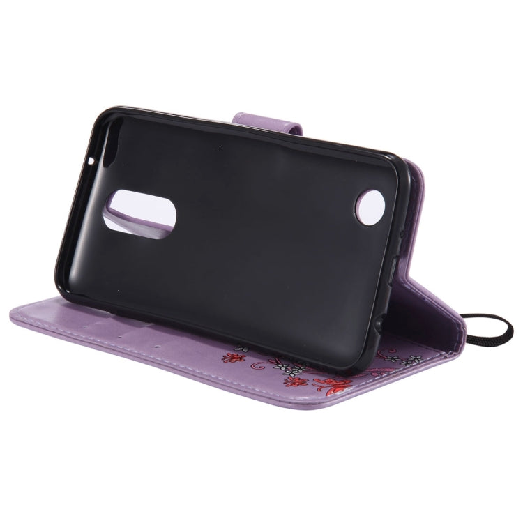 For LG K8 (2017) Painted Butterfly Pattern Horizontal Flip Leather Case with Holder & Card Slots & Wallet & Lanyard